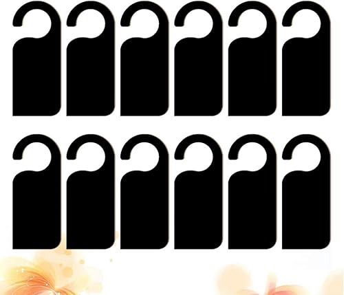 Miniatura 9 de EXCEART Letrero para manija de puerta, perillas de puerta, pizarra, letrero colgante de puerta, adornos de puerta de madera para el hogar, bar,