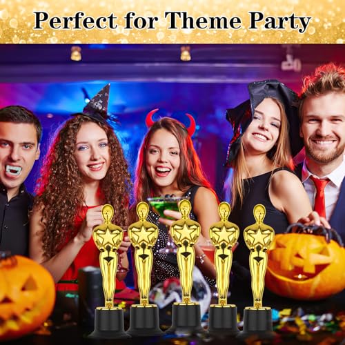 winkio gold award trophiesgold award statues pack of 6 mini trophies plastic trophy award for competitionevents sports party decorationsaward ceremony and appreciation gift