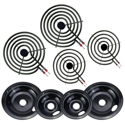 W10290350 W10290353 Porcelain Drip Pans & MP22YA Stove Burner for Whirlpool