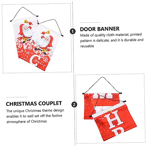 ULDIGI 1 Par De Banners Banners De Feliz Natal Banners De Decoração De Natal Ao Ar Livre Banners Pen
