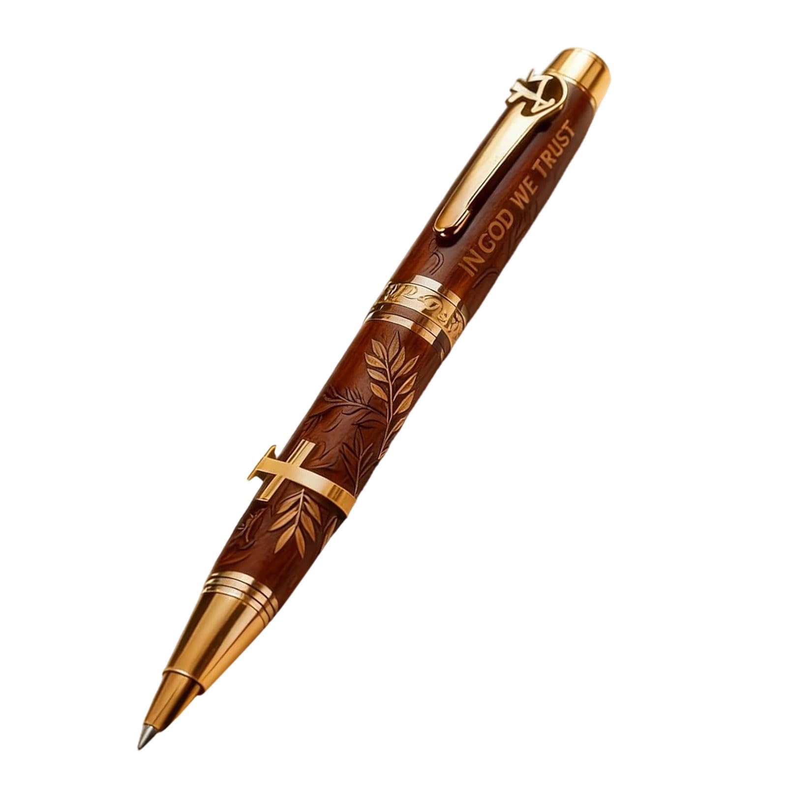 Christian Gift Pen With Scripture Engraving, God's Blessing Bible Commemorative Pen | Cross Design, Inspirational Religious Writing Pencil, Faith Easter Present For Believers Pastors