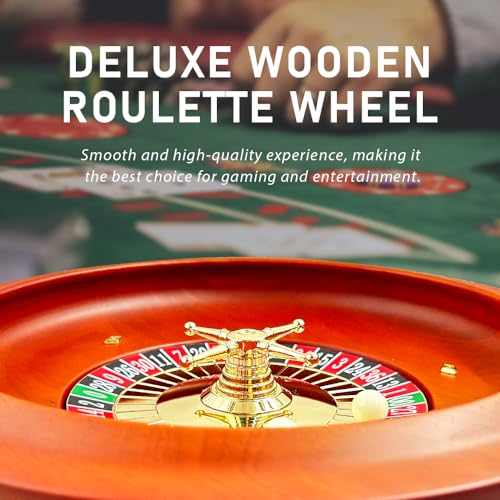 hklllm 11inch Roulette Wheel for Adults, Professional Roulette Wheel,Wooden Roulette Wheel, Excellent for Home Game Night and Game Entertainment.