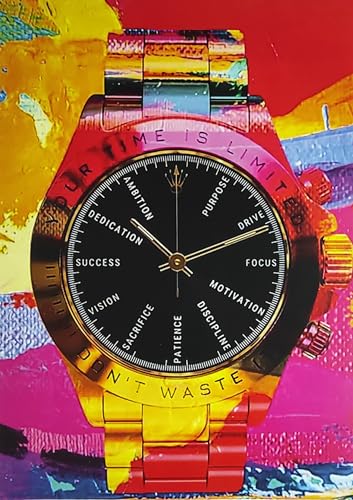 KUSTOM ART Decorative Wall Poster Pop Art Clock Rolex Art Print on Coated Paper 42 x 30 cm Without Frame