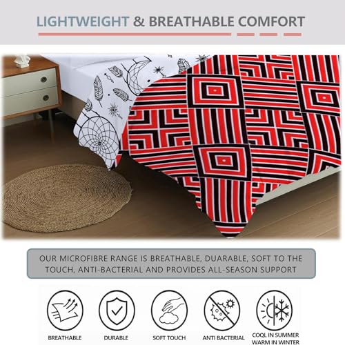 Housse de couette grand format microfibre douce motif attrape-rêves - 6