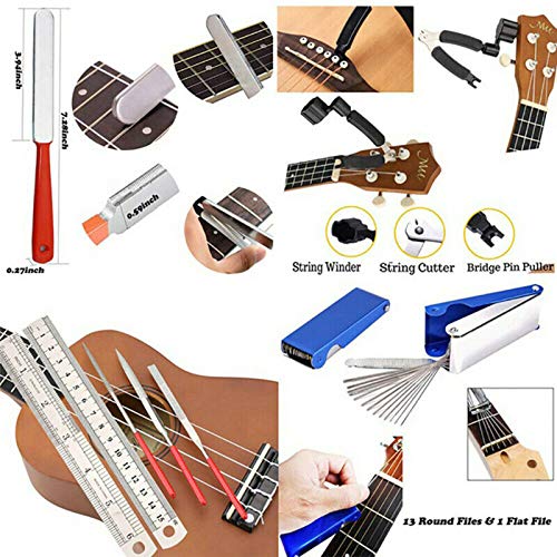 Mingzhe Kit de Ferramentas de Reparo de Limpeza de Cuidados com Guitarra Conjunto de Ferramentas de