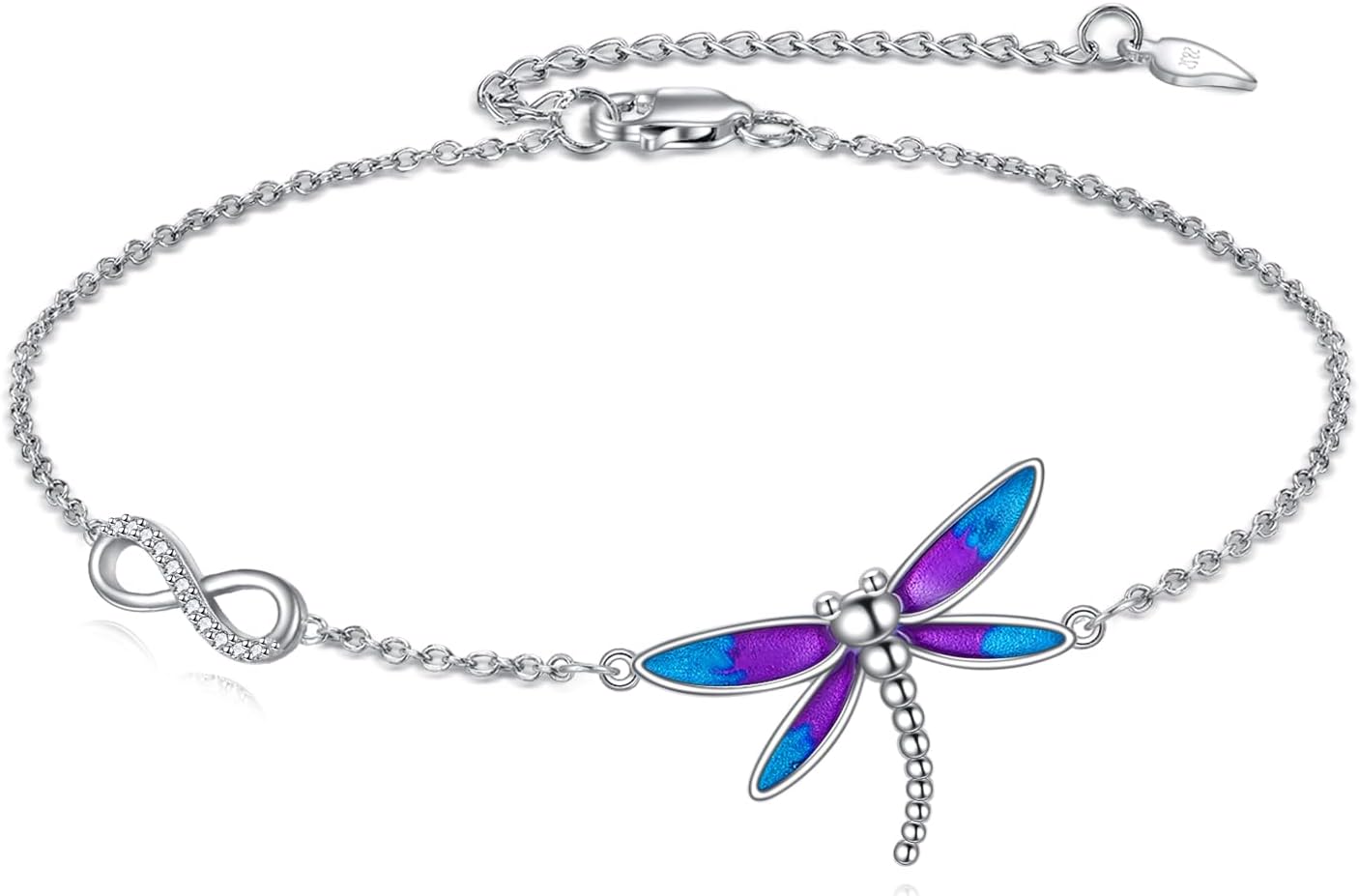 925 Sterling Silver Dragonfly/Frog/Dog Bracelet Cute Animal Jewelry Birthday Gifts for Women Mom