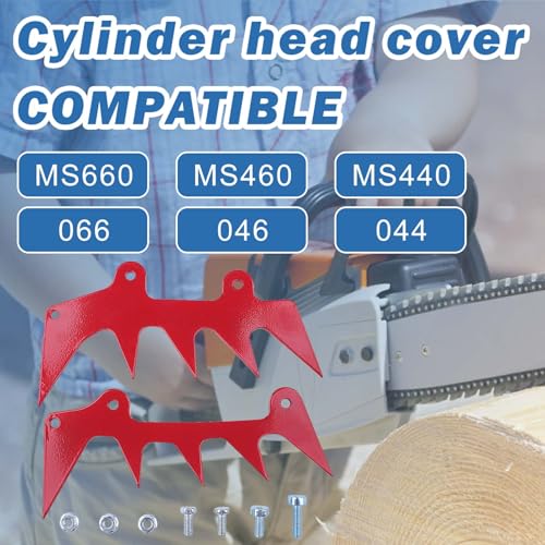 AUMEL Chain saw Bumper Spike/Felling Dog Kit For Stihl MS660 MS460 MS440 066 046 044 with Screw Set, Chain Catcher, Chain Blocks for 1122 664 0508, 1122 664 0503 by AUMEL - Used condition - Image 2