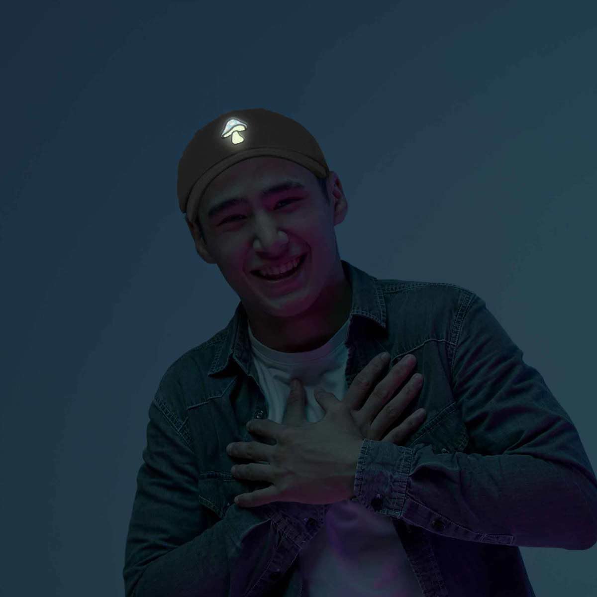 DALIX Mushroom Embroidered Glow in The Dark Hat Dad Hat Cotton Baseball Cap