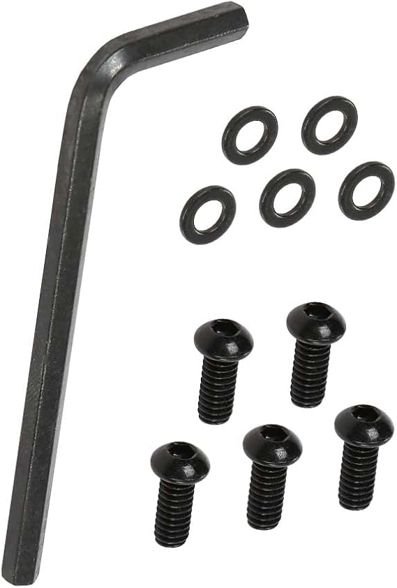 CHEDA 10pcs Stainless Allen Screw Bolt kit, Cover Wrench Black