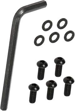 CHEDA 10pcs Stainless Allen Screw Bolt kit, Cover Wrench Black
