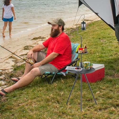 Table ronde pliante pour camping et activités extérieures en design compact - 4