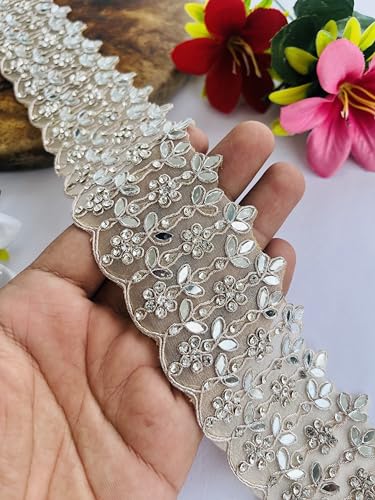 Encaje de pedrería de cristal para transformar vestidos de novia simples 8