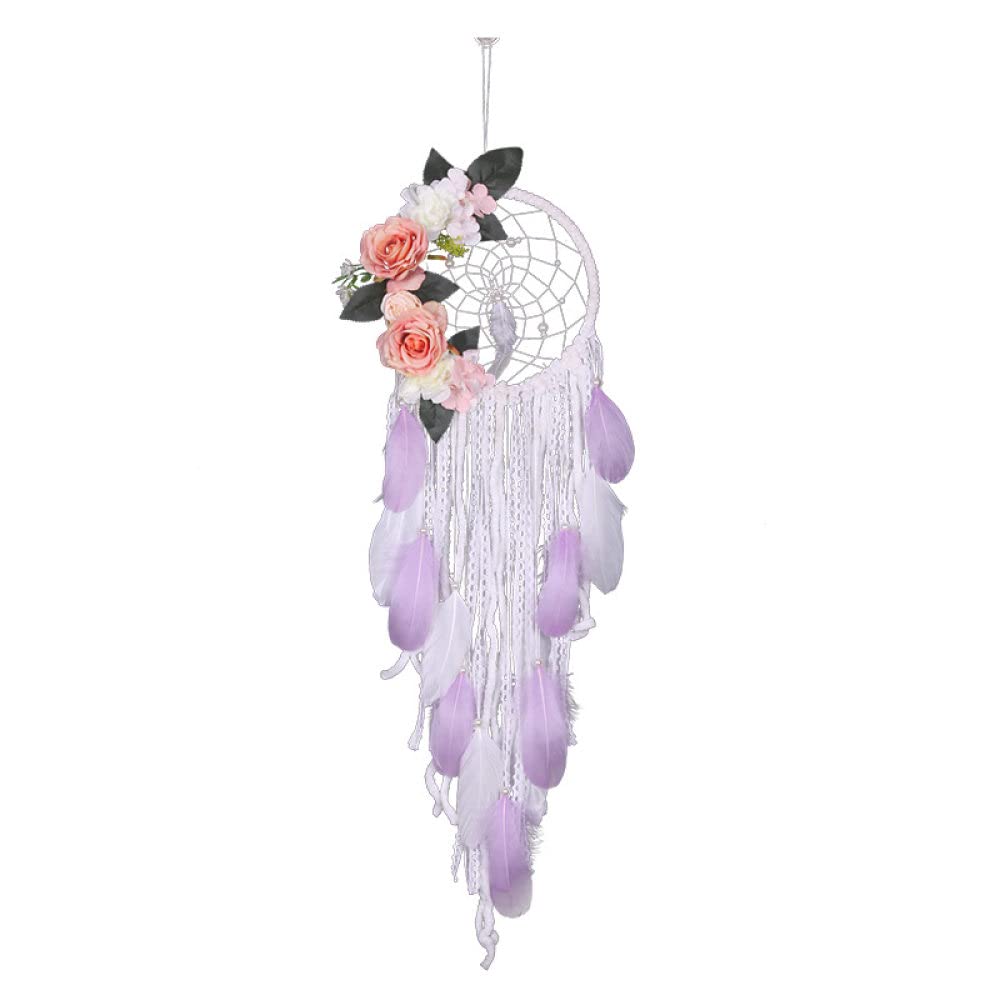 Atrapasueños rosa de estilo bohemio para crear un ambiente mágico en el cuarto de tu niña