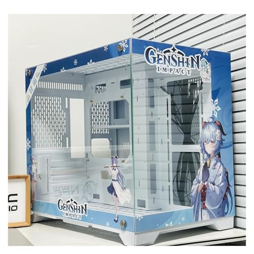 Boitier ATX Boîtier ATX, Boîtier PC De Jeu Mi-Tour ATX/M-ATX - Port USB 3.0 E/S Avant - Panneau Latéral en Verre Trempé - Prise en Charge du Refroidissement par Eau - 10 Positions De Ventilateur(S)