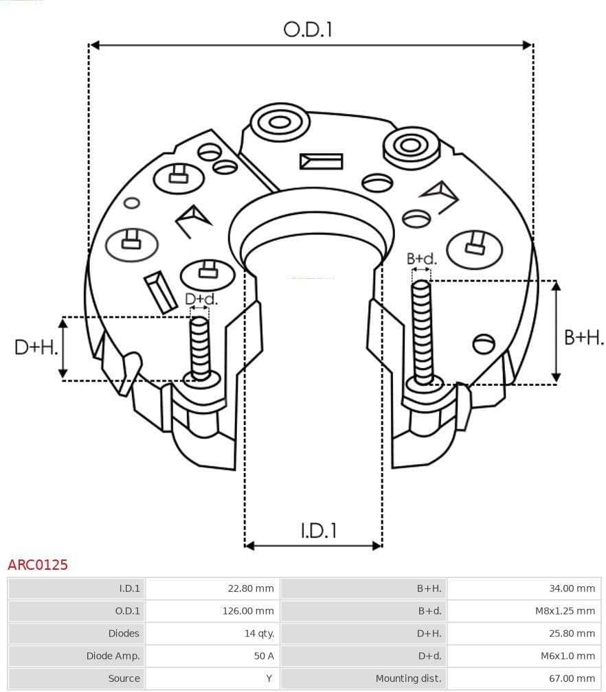 AS -PL Rectifier Alternator 50A