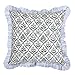 Ridhi Block Print Light Steel Blue Throw Pillow Cover 24