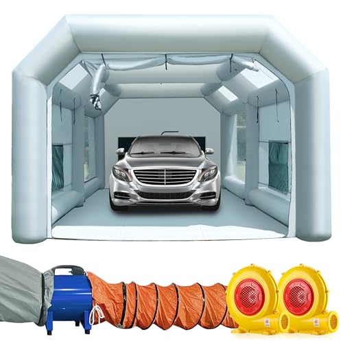 Sewinfla Inflatable Paint Booth with Mini Air Extractor Device, 23x20x14.5Ft Portable Spray Paint Booth with High Efficient Ventilation System for Cars (7x6x4.5m)