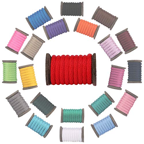 Ravenox Solid Braid Utility Rope | (Red)(3/8 Inch X 25 Feet) | Made In The Usa | All Purpose Solid Braid Cord For Crafts, Sports, Landscaping, Horse Tack, Pets & Décor | Multiple Colors & Sizes #TOP1