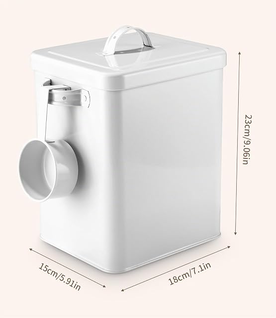 Foto 3 de 7 de Azyvum Caja de almacenamiento de detergente, 6,5 L, metal en polvo