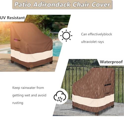 Sobana Patio Chair Covers Waterproof Outdoor Lawn Patio Furniture Covers,33W x 35D x 36H Inches Outdoor Swivel Chair Covers,Brown