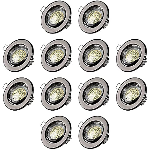 Sweet LED - Juego de 12 focos empotrables orientables Cover