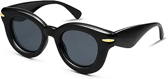 Cute Round Sunglasses for Women Men Trendy Chunky Thick Inflated Shades AP3695