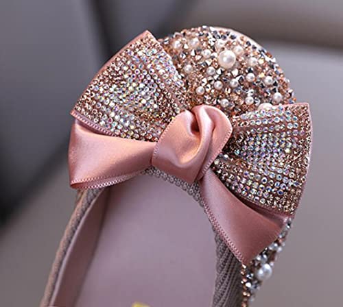 Girl's Mary Jane Ballet Flats Bow Flower Wedding Party Ballerina Flat Shoes4