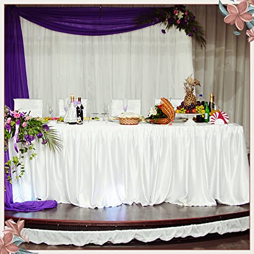 White Satin Tablecloth Rectangle 57X108 Inch White Table Cover Bulk Bright Silk Satin Table Clothes Smooth Fabric Table Decor For Buffet Table Party Holiday Dinner Wedding Banquet Decoration (60 Pcs) #TOP5