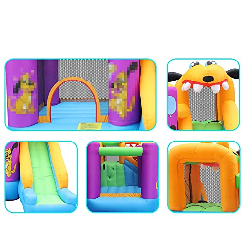 Fbite Inflatable Bounce House, With Long Slide, Large Bouncing Area, Basketball Hoop And Sun Roof, Ul Strong Certified Blower, Castle Kids Party Theme #TOP3