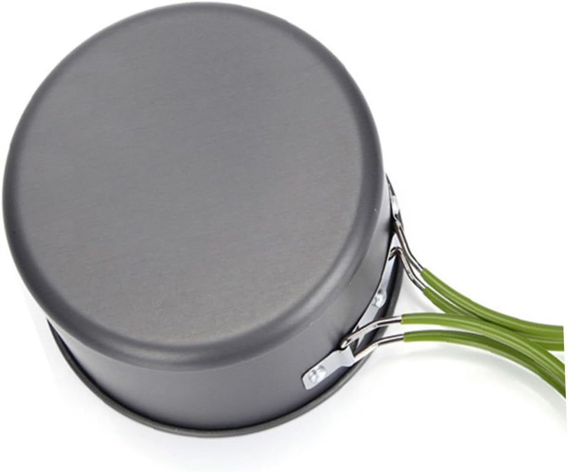 Alumina Camping Cookware Set Portable Soup Pot Pan Outdoor Dinnerware Kit for People