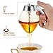 Boao Acrylic Honey Dispenser with Stand Comb Shaped Honey Pot, No Drip Syrup and Sugar Jar Pot with High Capacity Pourer Dispenser