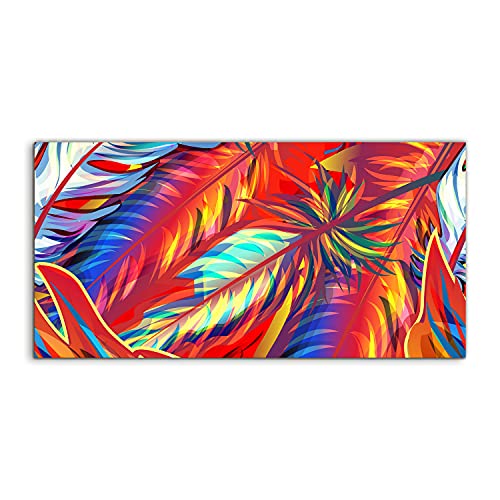 Tableau acrylique 120x60cm Exotic feathers pour decoration murale de salon