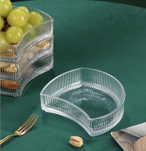 Image of Glassbunny Elegant 4 Dry Fruit Bowl Set Premium Glass Bowl for Dry Fruit Stylish Bowl for Home & Gifting 240ml
