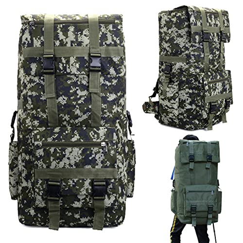 OUUUKL Sac à Dos Tactique Militaire 110L à 120L Sacs à Dos Surdimensionnés 7 Jours Assault Pack Camping Chasse Voyage Daypacks Dos Rembourré Confortable pour Chasse Voyage Randonnée Camping Cover
