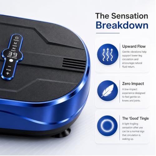 Image of Natini Vibration Plate Exercise Machine - Power Vibrating Plate for Lymphatic Drainage,Whole Body Workout Machine for Women Weight Loss Home Fitness,