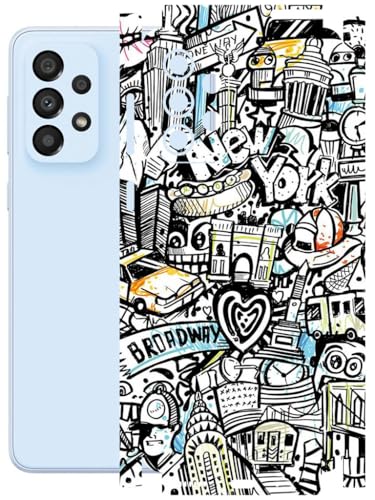 Image of AtOdds - Full Body Back Screen Guard Protector Film - Lamination Wrap Skin Sticker Compatible with Samsung Galaxy A33 (5G) | Scratchproof Matte Finish (Graffiti 26)