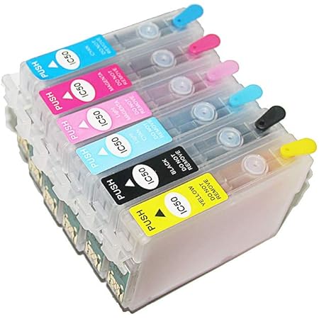 Amazon エプソン 6色 Ic6cl50 互換詰め替えカートリッジ インク付き 自動リセットチップ 付き Epson Ep 802a Ep 803a Ep 803aw Ep 804a Ep 804aw Ep 804ar Ep 901a Ep 901f Ep 902a Beautiful Colour インクカートリッジ 通販