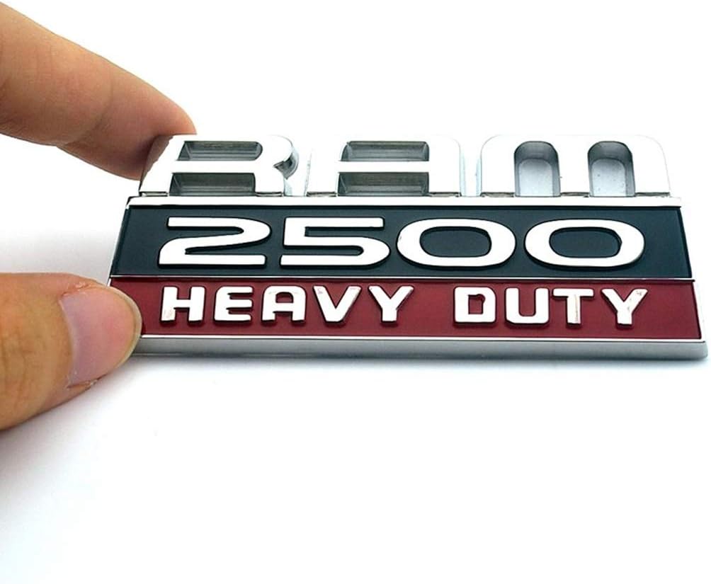 3D Car Front Fender Badge Door Emblem Nameplate Adhesive Sticker for RAM 2500 Heavy Duty Auto Body Decoration