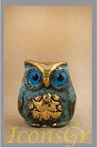 IconsGr Ancient Greek Bronze Museum Statue Replica of Owl (548)
