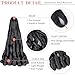 Luoyudu French Curly Braiding Hair 24Inch Loose Wavy 8 Packs #1B Black Bouncy Braiding Hair Extensions 75g/Pack Synthetic French Curl Crochet Hair Extensions（8packs,24Inch)