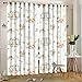 Cartoon Woodland Baby Animals Blackout Curtains for Living Room,Watercolor Cute Forestry Wildlife Bear Squirrel Bunny Fox Grommet Thermal Insulated Room Darkening Curtains 63L x 21W,2 Panels