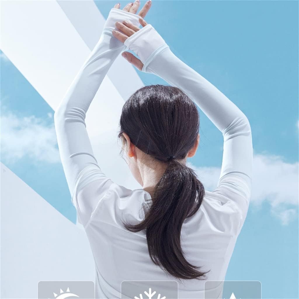 HBJWOV Sleeves Women's Driving Outdoor Ice Silk Thin Riding Sunshade Ice Sleeve Arm Guard Gloves