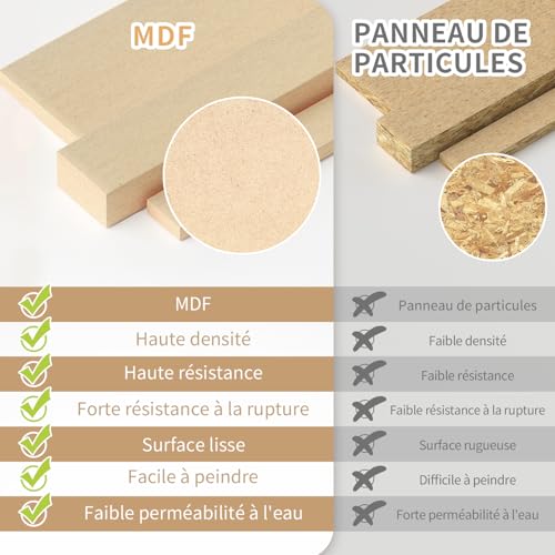 Rack d'organisation pour kit de modélisme en bois avec support pinceau et structure MDF robuste - 4