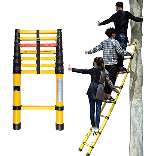 5M Aluminum Telescoping Ladder Extendable 2M/3M/4M/5M 330LB Capacity Ideal for Home Attic Construction Emergency Use Portable & Lightweight Safe Climbing Tool