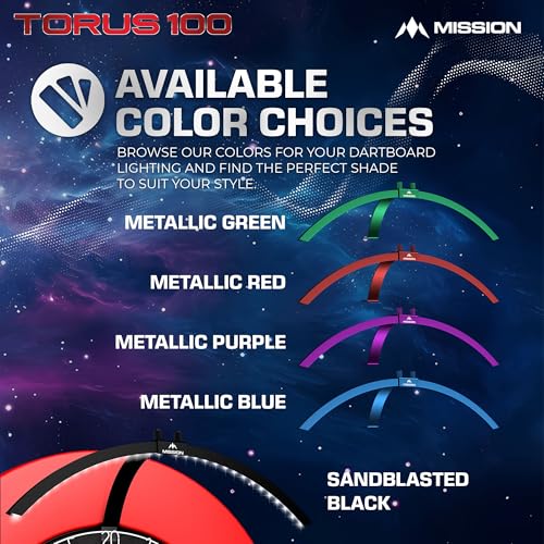 Mission Darts TOR100 Torus 100 | Dart Board LED Folding Portable Dartboard Travel Lighting System - Image 4