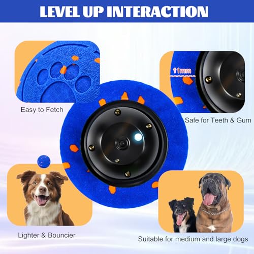 Hundespielzeug Intelligenz, Hundeball Welpenspielzeug Ball Wicked Ball Dog Ball, Intelligentes Interaktives Hundespielzeug mit 3 Spielmodi, Wasserdicht, Wiederaufladbar, für mittlere und große Hunde