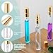 Zhehao 50 Pcs Mini Spray Bottles 10 ml Clear Glass Perfume Bottles Refillable Fine Mist Perfume Atomizer Portable Empty Sample Containers for Cleaning, Essential Oils, Travel (Gold Cap)