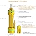 Allelic Car Window Breaker Tool, Window Breaker Seatbelt Cutter, Window Breaker, Glass Breaker, Spring Loaded Window Breaker for Land & Underwater (Gold)