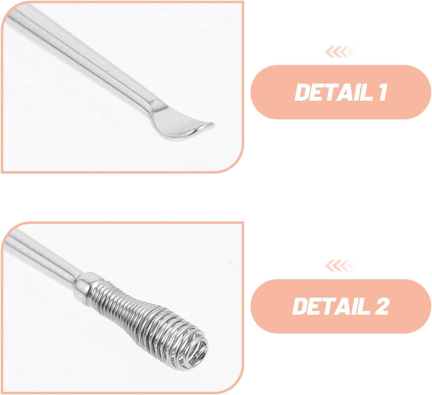 Spiral Ear Wax Cleaner Tool Set Double Head Stainless Steel image 3