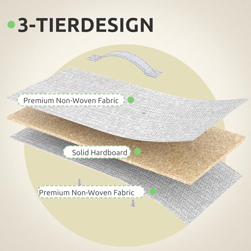 GOOBED Dresser for Bedroom, 7 Drawers Fabric Dresser, Organizer Unit for Living Room, Hallway, Closets - Sturdy Steel Frame, Wooden Top & Easy Pull Fabric Bins, Light Gray